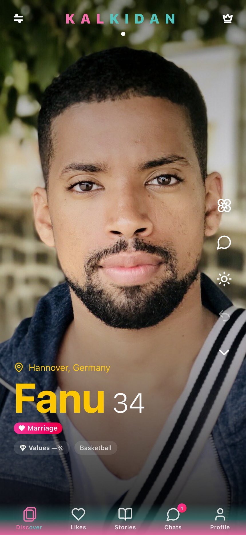 Kalkidan discovery screen — Fanu, 34, Hannover