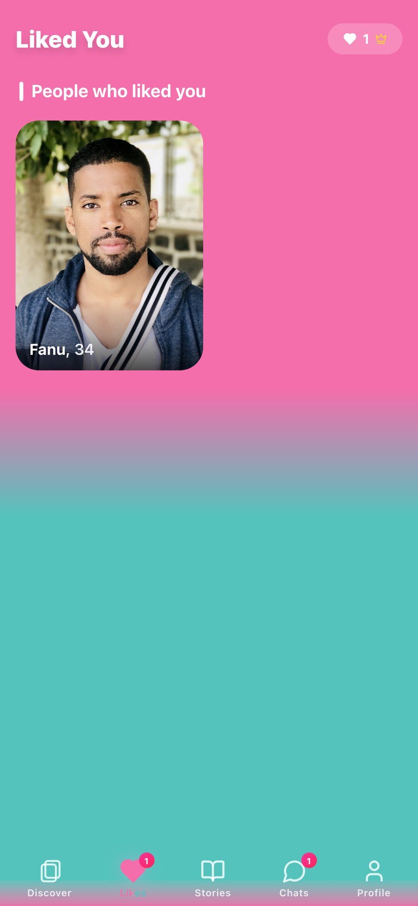 Liked You screen — Fanu, 34