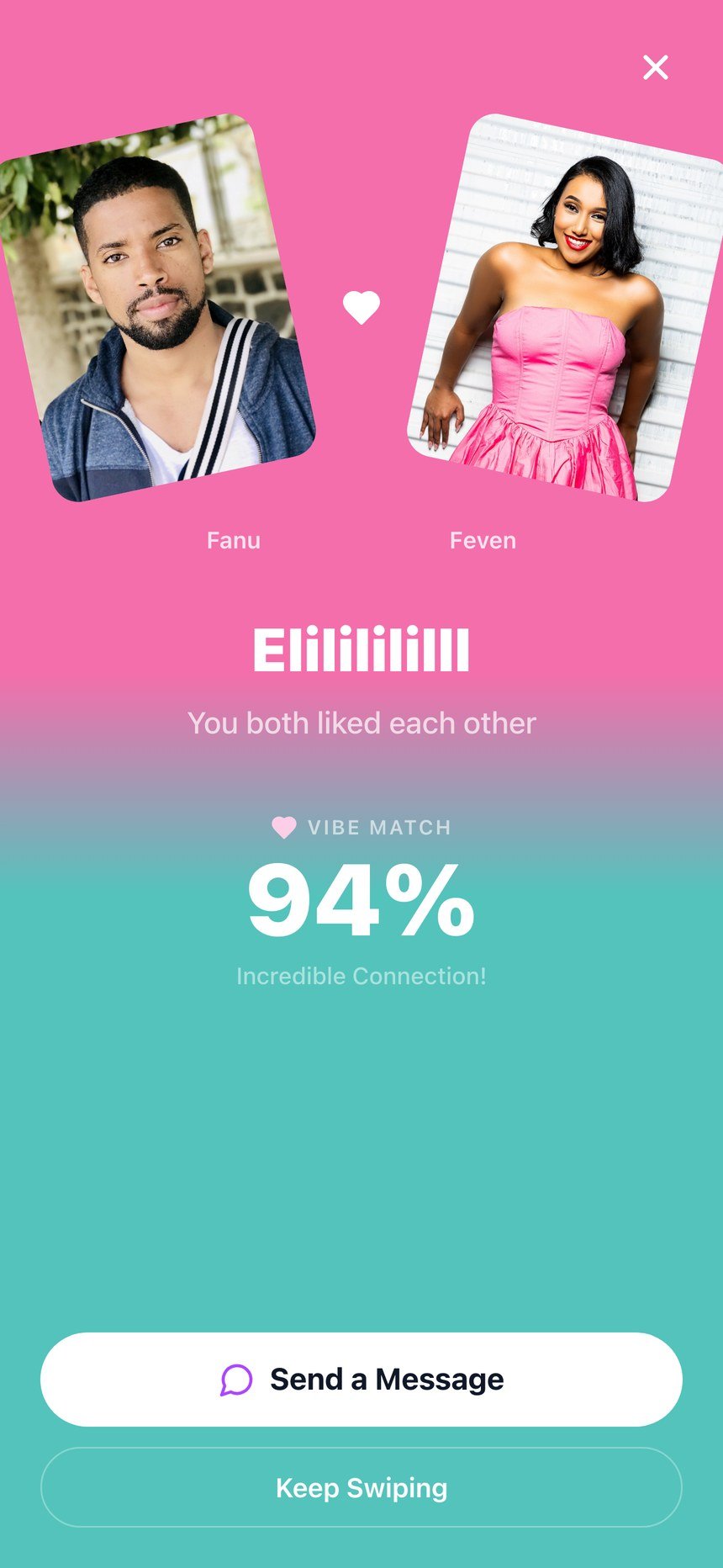 Elililililll match screen — Fanu and Feven